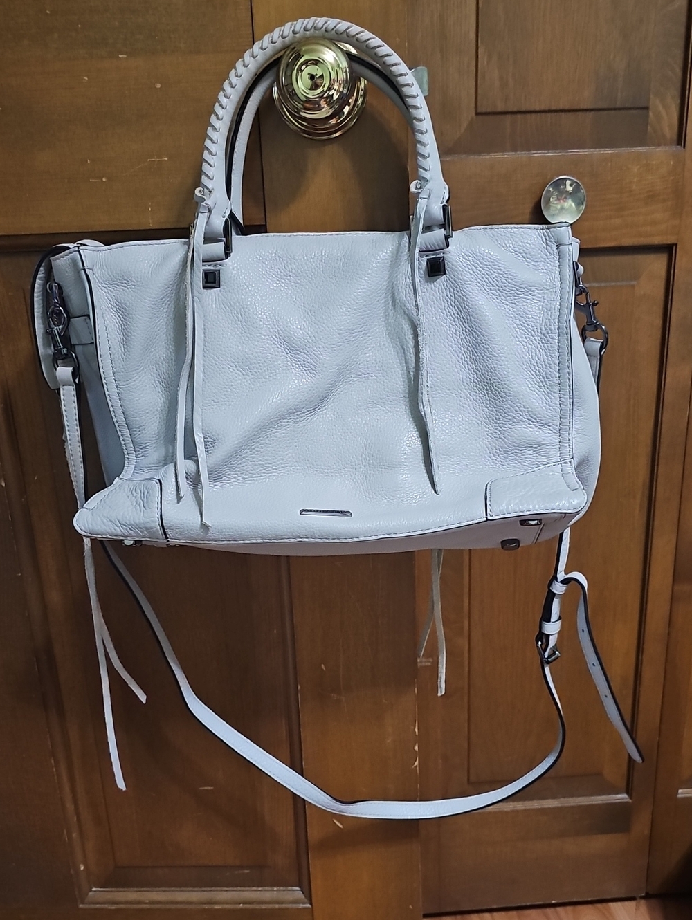Rebecca Minkoff Light Gray Leather Shoulder Bag